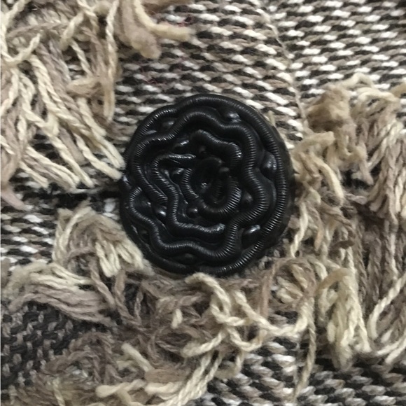 Vintage Silverado New Mexico Designer Shag Vest Single Button Size M - Picture 4 of 6